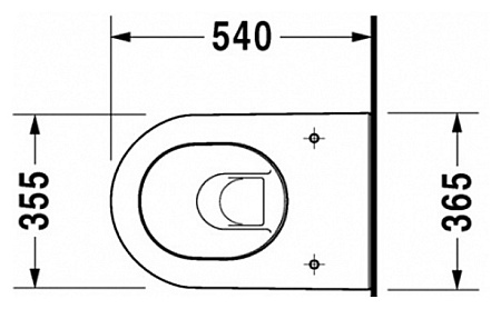 Чаша для унитаза подвесного Duravit Darling New 2545090000