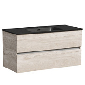 Тумба с раковиной Sancos Urban 100 UR100EG дуб галифакс натуральный/черный