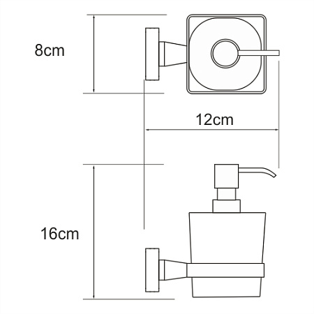 Дозатор для жидкого мыла WasserKRAFT Dill K-3999 хром