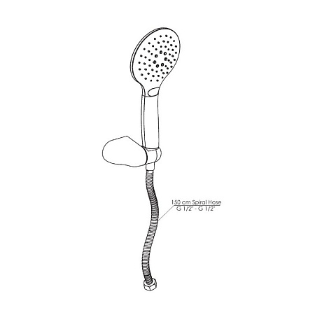 Душевая лейка GPD DST56-S черный