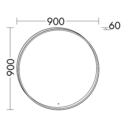 Зеркало Burgbad SIDG090 90х90 с подсветкой