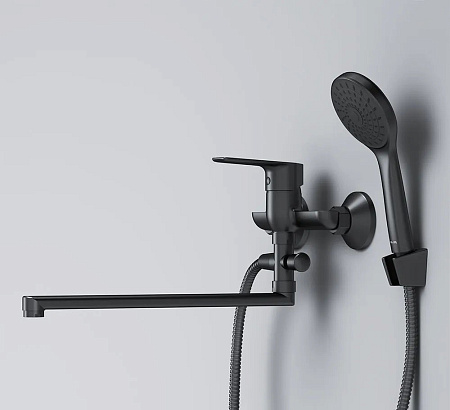 Смеситель Am.Pm GEM F90A90122 для ванны с душем черный