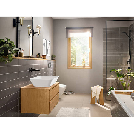 Смеситель Hansgrohe Rebris E 72568670 для раковины, черный матовый