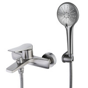 Смеситель Lemark Bronx LM3714GM для  ванны с душем, графит