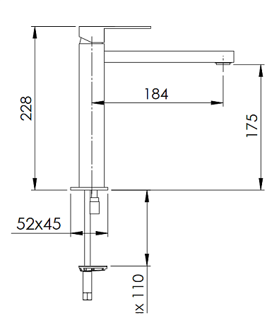 Смеситель Remer Qubica Design QD10L для раковины, хром