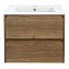 Тумба с раковиной Vincea Gio VMC-2G600TO 60 подвесная, 2 выкатных ящика, T.Oak