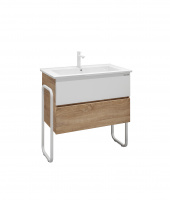 Тумба с раковиной Grossman Солис 108502 85 напольная, сонома/белая