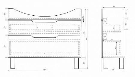 Тумба под раковину Dreja Laguna Plus 105 белая