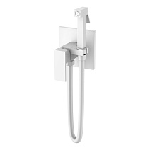 Гигиенический душ со смесителем Boheme Qubic 477-MW белый матовый Гигиенический душ со смесителем Boheme Qubic 477-MW белый матовый