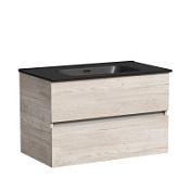 Тумба с раковиной Sancos Urban 80 UR80EG дуб галифакс натуральный/черный