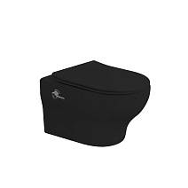 Унитаз подвесной Boheme Fiore 978-SET-2-B с функцией биде, черный матовый Унитаз подвесной Boheme Fiore 978-SET-2-B с функцией биде, черный матовый