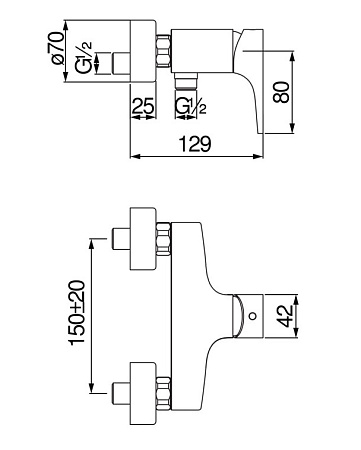 Смеситель Nobili Yoyo YO126130CR для душа, хром