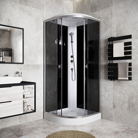 Душевая кабина Niagara Eco E100/13/TN 100x100x215 стекло тонированное/профиль серебро