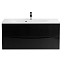 Тумба с раковиной BelBagno Marino MARINO-1100-2C-SO-NL-P 110 nero lucido