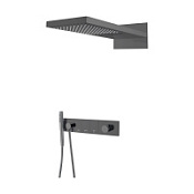 Душевой комплект Boheme Zodiac 132-SGM для душа, оружейная сталь глянцевая