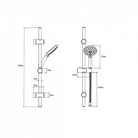 Душевой гарнитур Bien Hermes BD24031812 никель