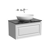 Тумба c раковиной и столешницей Sancos Very 80 VR80W+TT80A1 Bianco/Black Sky