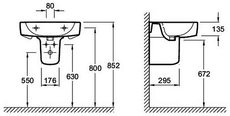 Полупьедестал для раковины Jacob Delafon Kandel / Panache E1431-00