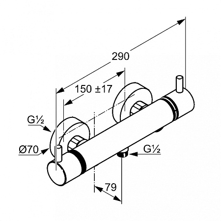 Термостат Kludi Bozz 352030538 для душа, хром