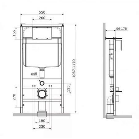 Система инсталляции Logan 00297674 для унитазов 