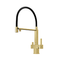 Смеситель для кухонной мойки Sancos Moro SC4006BG брашированное золото/черный