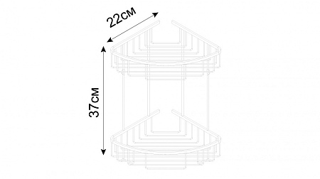 Полка угловая двойная Fixsen Hotel FX-31051-2 хром