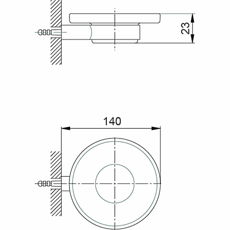 Мыльница Cisal System SY09060040 подвесная, матовое стекло/черный матовый