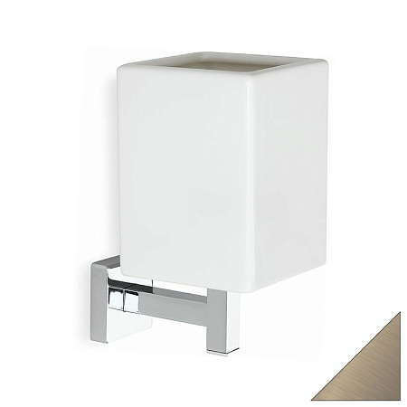 Стакан Stil Haus Urania U10(36-BI) никель сатин/белый