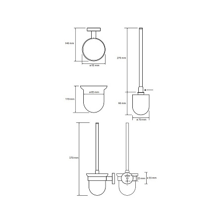 Ершик Bemeta White 104113014 белый