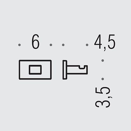 Крючок одинарный Colombo Look BLC27.NM черный матовый