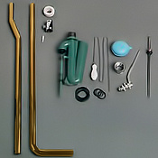 Наружный механизм слива Simas R 01 oro для высокого бачка, золото