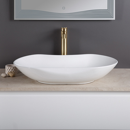 Раковина накладная BelBagno BB1334 41x66.5x12 белый