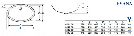 Раковина Villeroy&Boch Evana 61440001 60х40 белая
