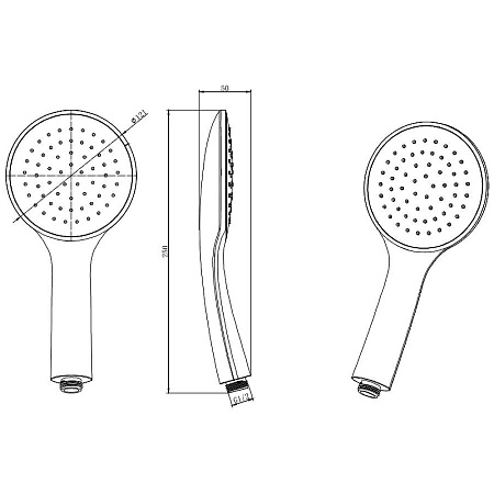 Душевая лейка Aquatek AQ2001CR хром