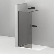 Душевая перегородка Cezares Liberta LIBERTA-L-1-80-GR-NERO 80 тонированное стекло, черный