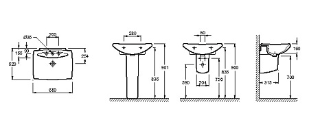 Полупьедестал для раковины Jacob Delafon Escale 19028W-00