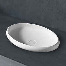 Раковина накладная ABBER Stein AS2614 белый матовый