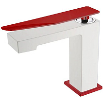 Смеситель Boheme Q 141-WR.2 для раковины, белый/красный