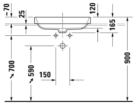 Раковина Duravit Happy D.2 2359601300 60 черный
