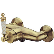 Смеситель Boheme Vogue 204-MR-W  для душа, бронза/белый Murano