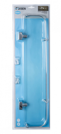 Полка стеклянная Fixsen Kvadro FX-61303B хром