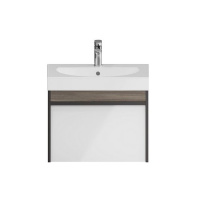 Тумба с раковиной Kerama Marazzi Modula MO.60.1+1\AR 60 1 ящик, арабика/белый глянцевый