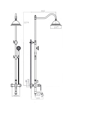 Душевая стойка RUSH Flores FL0835-512 хром