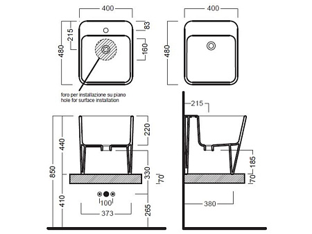 Раковина Hatria G-Full YXJF01 40