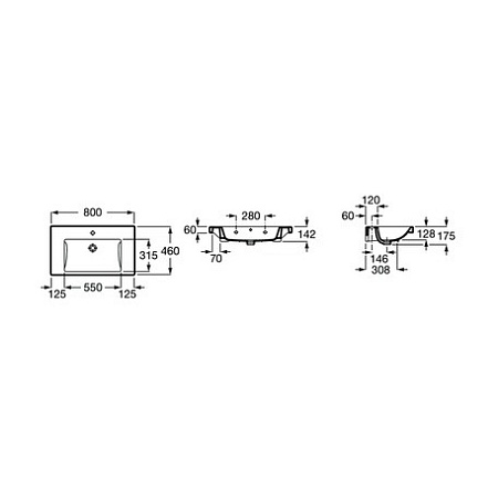 Раковина Roca Gap 3270M0000 80х46 белый