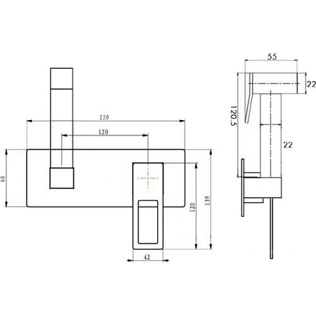 Гигиенический душ со смесителем Boheme Q 147-BUW черный/синий