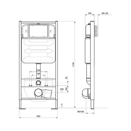 Комплект Aquatek SET AQUATEK ЛИБРА N подвесной унитаз + инсталляция