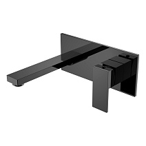 Смеситель Boheme Qubic 475-SGM для раковины, оружейная сталь глянцевая