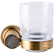 Стакан Boheme Royal Cristal 10924-BR-B для зубных щеток, бронза/черный