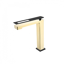 Смеситель Boheme Q 142-GB для раковины, золото/черный